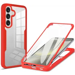 Phonesta Slim Protect 360 hoesje met Screenprotector voor Samsung Galaxy A36/A56 - Rood
