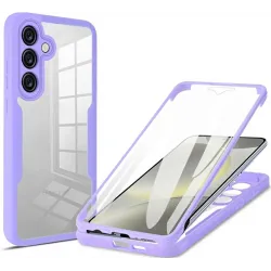 Phonesta Slim Protect 360 hoesje met Screenprotector voor Samsung Galaxy S25 FE - Paars