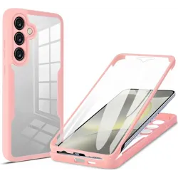 Phonesta Slim Protect 360 hoesje met Screenprotector voor Samsung Galaxy S25 FE - Roze