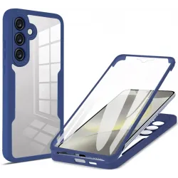 Phonesta Slim Protect 360 hoesje met Screenprotector voor Samsung Galaxy A15 4G/5G - Blauw