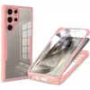 Phonesta Slim Protect 360 hoesje met Screenprotector voor Samsung Galaxy S24 Ultra - Roze