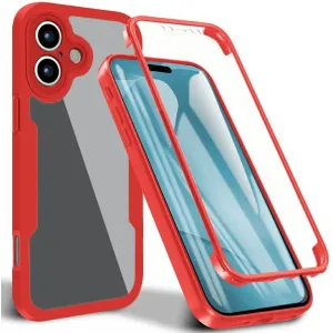 Phonesta Slim Protect 360 hoesje met Screenprotector voor Apple iPhone 17 - Rood