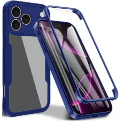 Phonesta Slim Protect 360 hoesje met Screenprotector voor Apple iPhone 17 Pro - Blauw