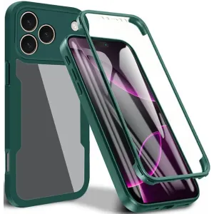 Phonesta Slim Protect 360 hoesje met Screenprotector voor Apple iPhone 17 Pro Max - Groen