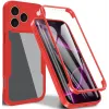 Phonesta Slim Protect 360 hoesje met Screenprotector voor Apple iPhone 17 Pro Max - Rood