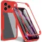 Phonesta Slim Protect 360 hoesje met Screenprotector voor Apple iPhone 17 Pro Max - Rood