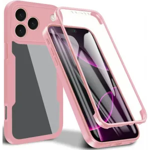 Phonesta Slim Protect 360 hoesje met Screenprotector voor Apple iPhone 17 Pro Max - Roze