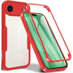 Phonesta Slim Protect 360 hoesje met Screenprotector voor Apple iPhone Air - Rood