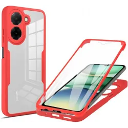 Phonesta Slim Protect 360 hoesje met Screenprotector voor Xiaomi Redmi A5 173.4mm - Rood