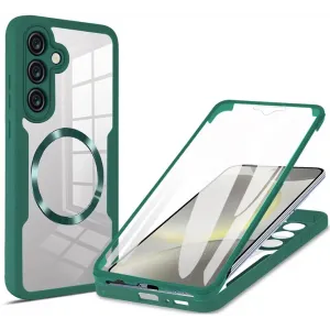 Phonesta Slim Protect 360 hoesje met Screenprotector en MagSafe voor Samsung Galaxy S25 Plus/S24 Plus - Groen