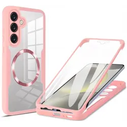 Phonesta Slim Protect 360 hoesje met Screenprotector en MagSafe voor Samsung Galaxy S25 Plus/S24 Plus - Roze