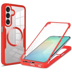 Phonesta Slim Protect 360 hoesje met Screenprotector en MagSafe voor Samsung Galaxy A26 - Rood