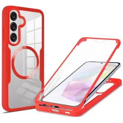 Phonesta Slim Protect 360 hoesje met Screenprotector en MagSafe voor Samsung Galaxy A36/A56 - Rood