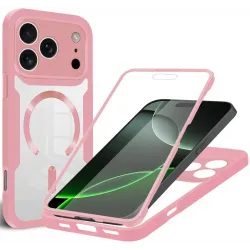 Phonesta Slim Protect 360 hoesje met Screenprotector en MagSafe voor Apple iPhone 17 Pro Max - Roze