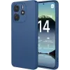 Phonesta Soft Silk Silicone Back Cover hoesje voor Xiaomi Redmi Note 14 4G 164.8mm - Donkerblauw