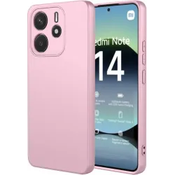 Phonesta Soft Silk Silicone Back Cover hoesje voor Xiaomi Redmi Note 14 4G 164.8mm - Roze