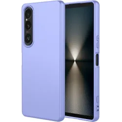 Phonesta Soft Silk Silicone Back Cover hoesje voor Sony Xperia 1 VII - Paars