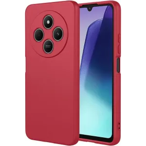 Phonesta Soft Silk Silicone Back Cover hoesje voor Xiaomi Redmi 14C / Xiaomi Poco C75 - Rood