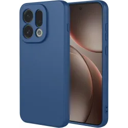 Phonesta Soft Silk Silicone Back Cover hoesje voor Oppo Find X9 - Donkerblauw