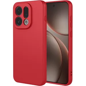 Phonesta Soft Silk Silicone Back Cover hoesje voor Oppo Find X9 - Rood