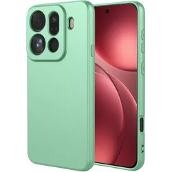 Phonesta Soft Silk Silicone Back Cover hoesje voor Oppo Find X9 Pro - Matcha Green