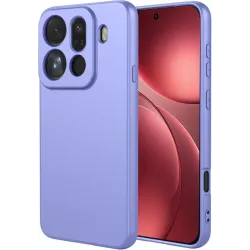 Phonesta Soft Silk Silicone Back Cover hoesje voor Oppo Find X9 Pro - Paars
