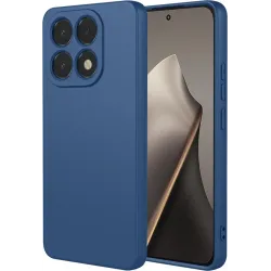 Phonesta Soft Silk Silicone Back Cover hoesje voor Xiaomi 15T - Donkerblauw