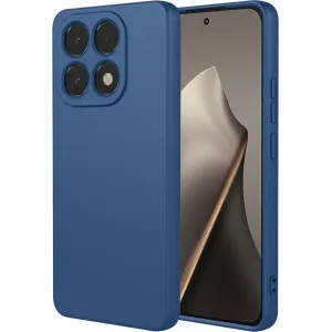 Phonesta Soft Silk Silicone Back Cover hoesje voor Xiaomi 15T - Donkerblauw