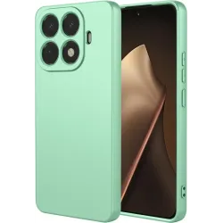 Phonesta Soft Silk Silicone Back Cover hoesje voor Xiaomi 15T Pro - Matcha Green