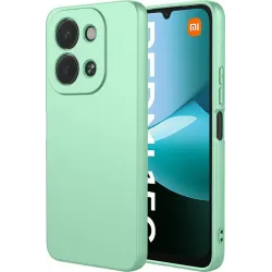 Phonesta Soft Silk Silicone Back Cover hoesje voor Xiaomi Redmi 15C / Xiaomi Poco C85 - Matcha Green