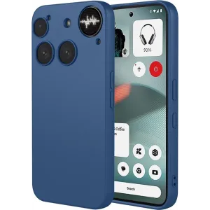 Phonesta Soft Silk Silicone Back Cover hoesje voor Nothing Phone (3) - Donkerblauw