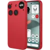Phonesta Soft Silk Silicone Back Cover hoesje voor Nothing Phone (3) - Rood