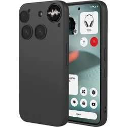 Phonesta Soft Silk Silicone Back Cover hoesje voor Nothing Phone (3) - Zwart