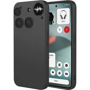 Phonesta Soft Silk Silicone Back Cover hoesje voor Nothing Phone (3) - Zwart