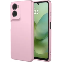 Phonesta Soft Silk Silicone Back Cover hoesje voor Motorola Moto G06/G06 Power - Roze