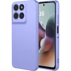 Phonesta Soft Silk Silicone Back Cover hoesje voor Motorola Moto G56 - Paars