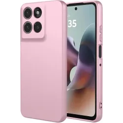 Phonesta Soft Silk Silicone Back Cover hoesje voor Motorola Moto G56 - Roze