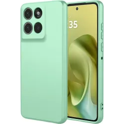 Phonesta Soft Silk Silicone Back Cover hoesje voor Motorola Moto G86 - Matcha Green