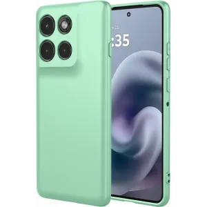 Phonesta Soft Silk Silicone Back Cover hoesje voor Motorola Moto G86 Power - Matcha Green