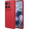 Phonesta Soft Silk Silicone Back Cover hoesje voor Motorola Moto G86 Power - Rood
