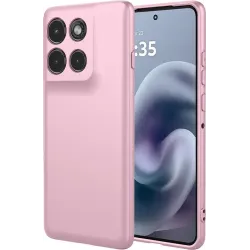 Phonesta Soft Silk Silicone Back Cover hoesje voor Motorola Moto G86 Power - Roze