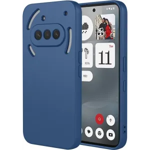 Phonesta Soft Silk Silicone Back Cover hoesje voor Nothing Phone (3a) - Donkerblauw