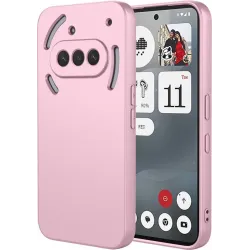 Phonesta Soft Silk Silicone Back Cover hoesje voor Nothing Phone (3a) - Roze