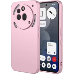 Phonesta Soft Silk Silicone Back Cover hoesje voor Nothing Phone (3a) Pro - Roze