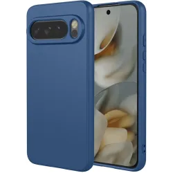 Phonesta Soft Silk Silicone Back Cover hoesje voor Google Pixel 10 Pro XL - Donkerblauw