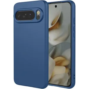 Phonesta Soft Silk Silicone Back Cover hoesje voor Google Pixel 10 Pro XL - Donkerblauw