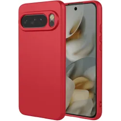 Phonesta Soft Silk Silicone Back Cover hoesje voor Google Pixel 10 Pro XL - Rood