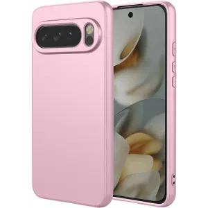 Phonesta Soft Silk Silicone Back Cover hoesje voor Google Pixel 10 Pro XL - Roze