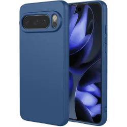 Phonesta Soft Silk Silicone Back Cover hoesje voor Google Pixel 10 / 10 Pro - Donkerblauw