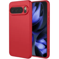 Phonesta Soft Silk Silicone Back Cover hoesje voor Google Pixel 10 / 10 Pro - Rood